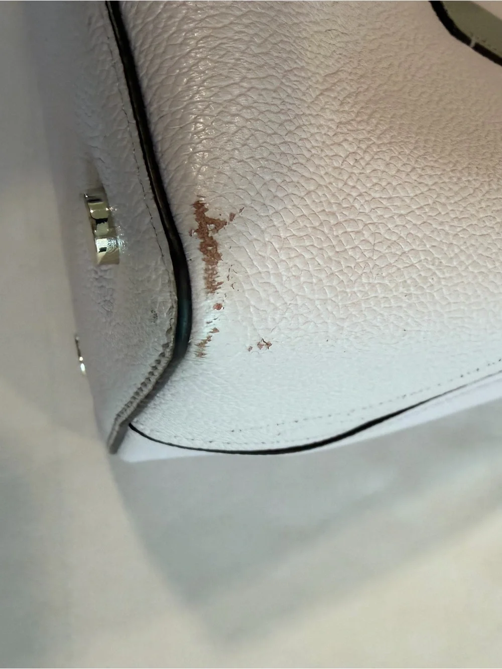 Kate Spade New York Leather Handbag Crossbody Taupe Gray